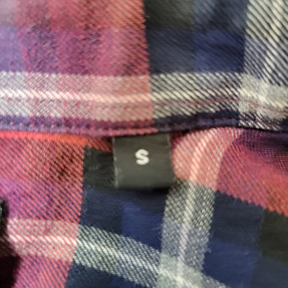The Kooples Plaid Button Up Shirt Cotton Red Blue Size Small - Picture 5 of 7